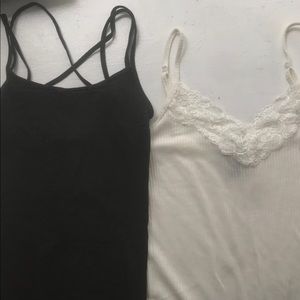 Cami tank tops bundle black and white